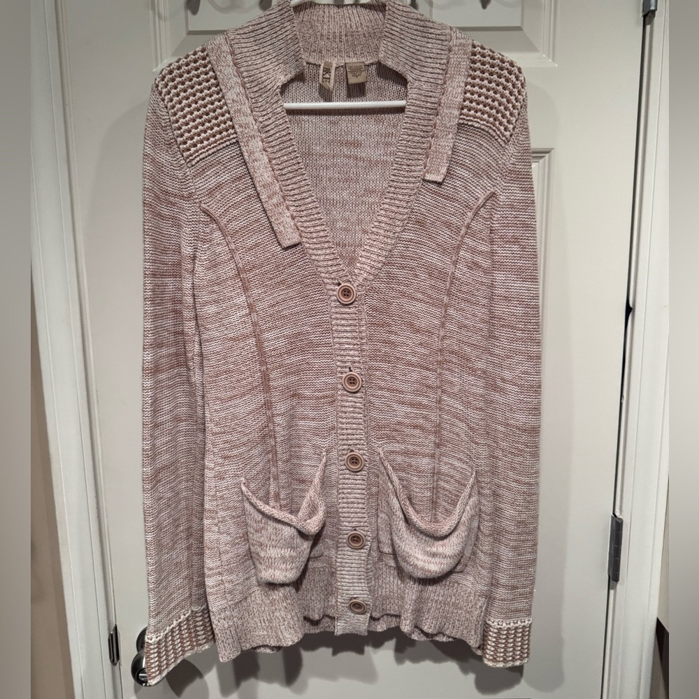 BKE Cardigan Sweater with Ribbed Knit
